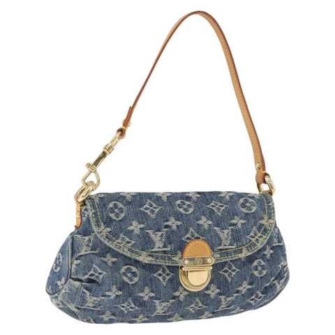 路易威登 Monogram Denim Mini Preity 單肩包 藍色 M95050 正品 195235SAM