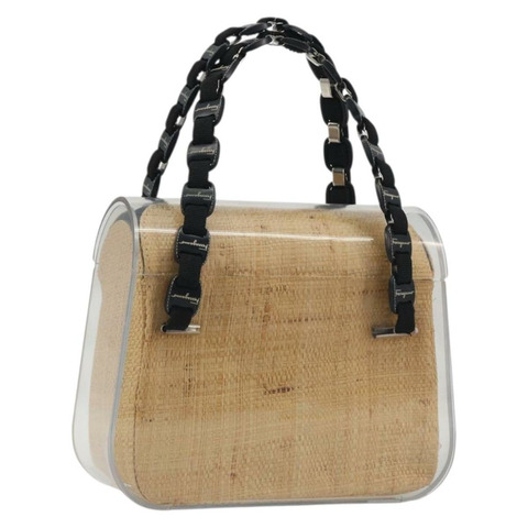 Salvatore Ferragamo Vala 鏈條手提包 透明銀色塑膠 正品 195087V