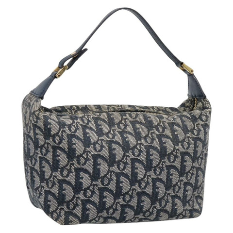 Christian Dior Trotter帆布配件包 海軍藍 金色 正品 195525V