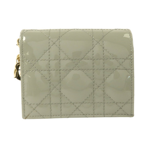 Dior 漆皮皮革Gardenia Wallet金扣錢包