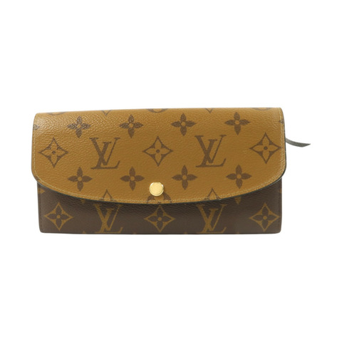 LOUIS VUITTON Monogram Reverse Emilie Wallet金扣長錢包