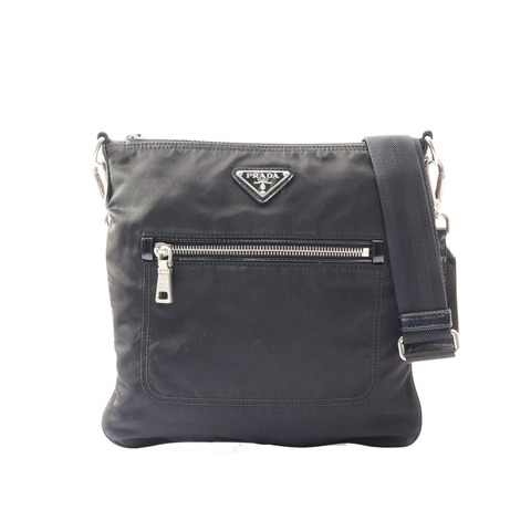 PRADA 普拉達 Tessuto 肩背包 黑色 尼龍 BT0716