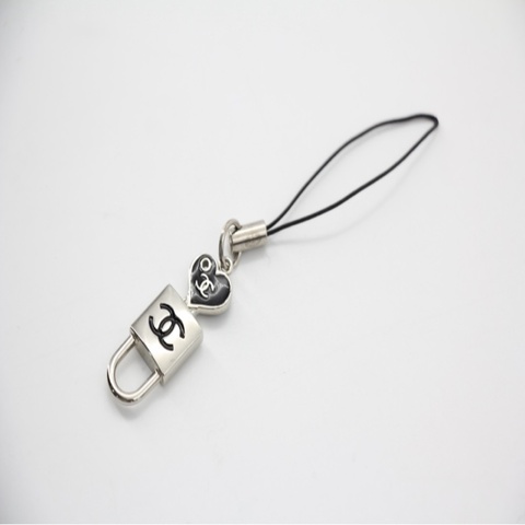 Chanel Vintage 07P 金屬銀色鎖匙扣掛飾