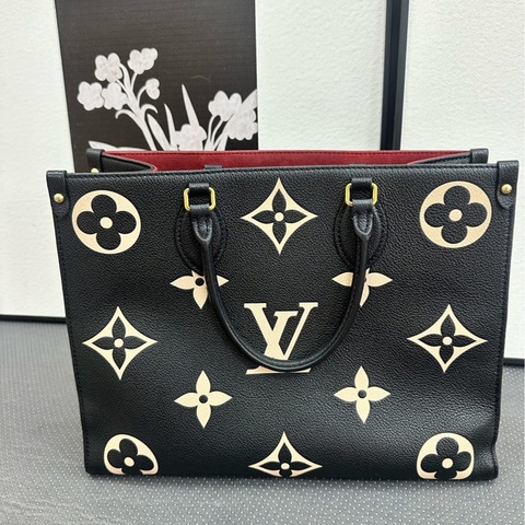 路易威登/Louis Vuitton Onthego黑花中號芯片