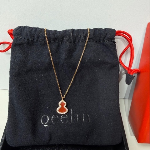 qeelin 麒麟紅葫蘆鑽石玫瑰金項鍊