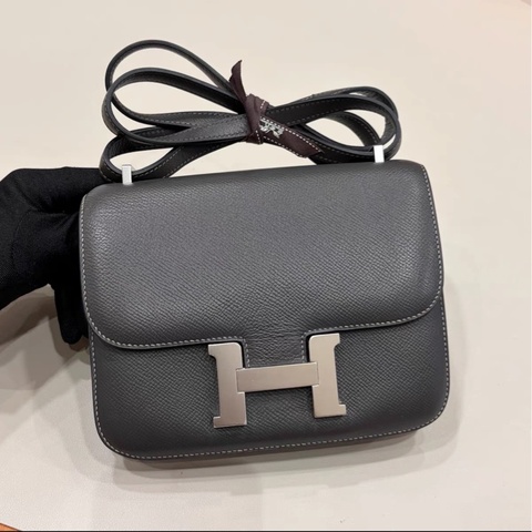 #全網最低💰 愛馬仕Hermes constance康康19 石墨灰銀扣epsom皮