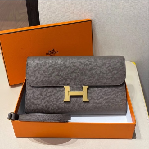 #配件齊全🈶盒子 #閒置帶膜✨ 愛馬仕康康錫器灰金扣Hermes Constance to go epsom皮