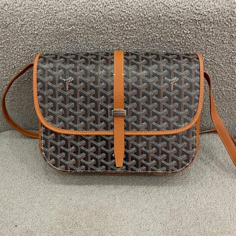 Goyard Belvedere 中號 焦糖色 經典老花 郵差包