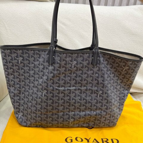 Goyard Saint Louis 小號托特包 經典子母包 灰色 皮革 銀扣