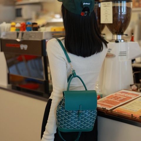 戈雅/Goyard ALPIN綠色 迷你雙肩包