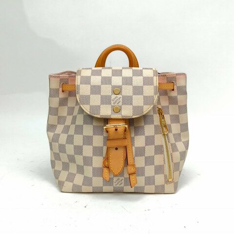 LOUIS VUITTON SPERONEBB雙肩包白棋格PVC2017肩背包