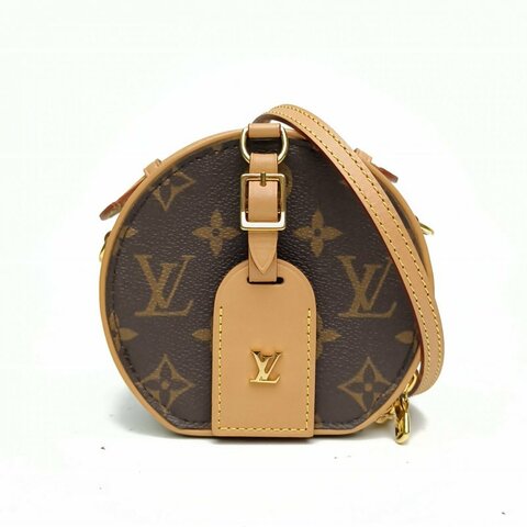 LOUIS VUITTON PETITEBOITECHAPEAU硬圓餅Mini老花PVC晶片肩背包