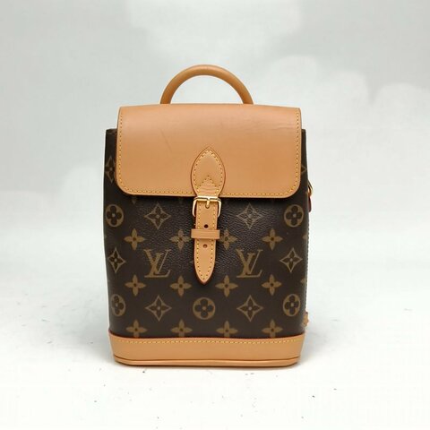 LOUIS VUITTON 老花PVC金扣晶片Sohomini小書包肩背包
