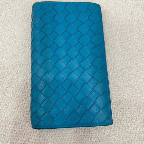 Bottega Veneta 長款卡夾錢包 藍色