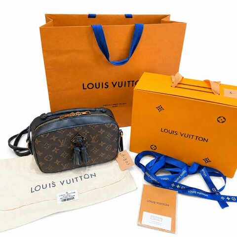 【美收精品】  LOUIS VUITTON 路易維登 黑邊深咖啡老花雙拼色金扣側背包 6-803 【隔月月中將轉賣至日本 上架期限30天】