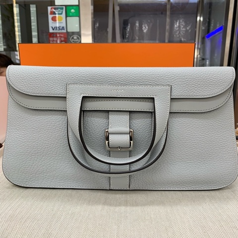 Hermes Halzan 31 Bleu Saint-Cyr