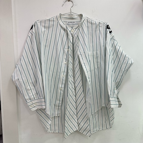 Balenciaga 巴黎世家 條紋後背logo字母襯衫 36碼