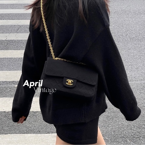 （超級新🆕） Chanel CF25 黑金雙翻蓋 黃金鏈 肩背包