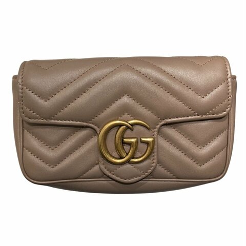 GUCCI 古馳 MARMONT MINI 馬蒙包 476433DSVRT 裸色 灰粉色