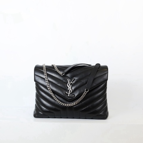 二手YSL LOULOU 經典方胖 銀釦
