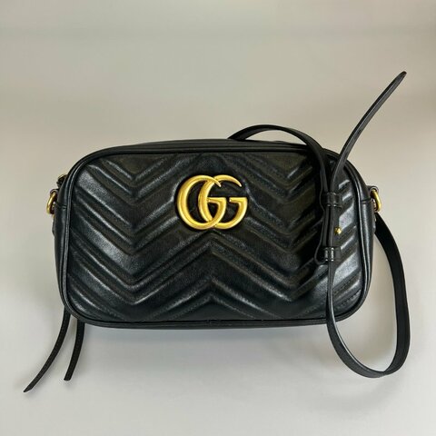 GUCCI 447632 黑Marmont相機包 24CM