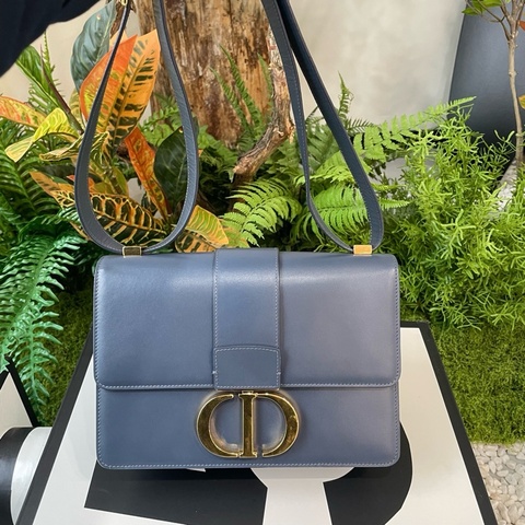 98新 DIOR迪奧 蒙田30 MONTAIGNE 藍色  盒子包單肩包