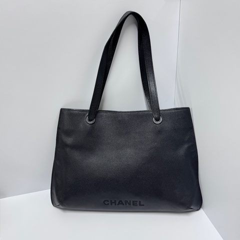 Chanel 香奈兒 “so black” 全黑 荔枝牛皮 托特包👜
