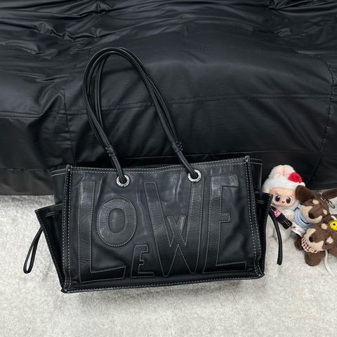 Loewe羅意威 黑色中號雙面托特單肩包腋下包