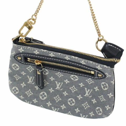 路易威登 迷你 Pochette Accessoires Monogram Idylle 帆布海軍藍小袋手提包 M62998 KM3351