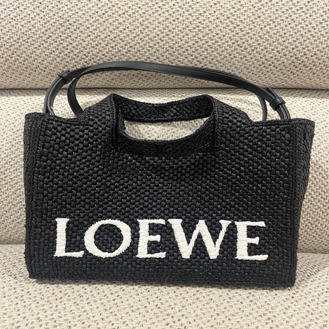 Loewe 編織包 黑色 小號