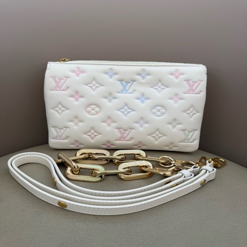 LV/路易威登 七夕限定coussin bb 白粉漸變 芯片款