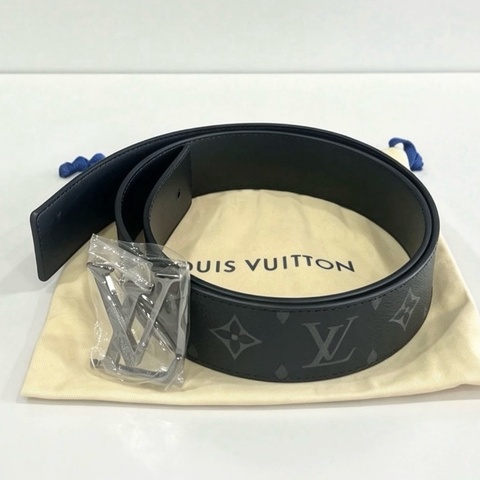 Louis Vuitton  LV男士經典黑花Initiales腰帶90碼 4cm標準寬度  總長約105cm