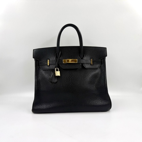Hermes89🖤黑色阿爾丁牛皮Vintage HAC Birkin32手提包