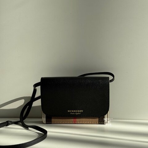99新🆕 Burberry 博柏利 Hampshire 格紋翻蓋斜背包