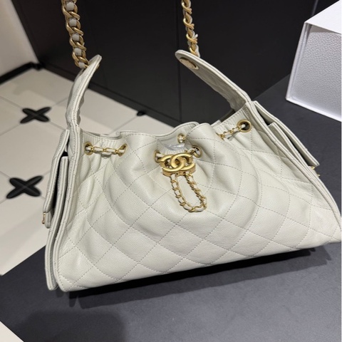 Chanel 25Bag small 淺灰綠色