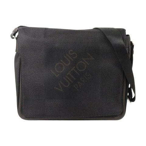 LOUIS VUITTON Damier Geant Messager MM銀扣肩背袋