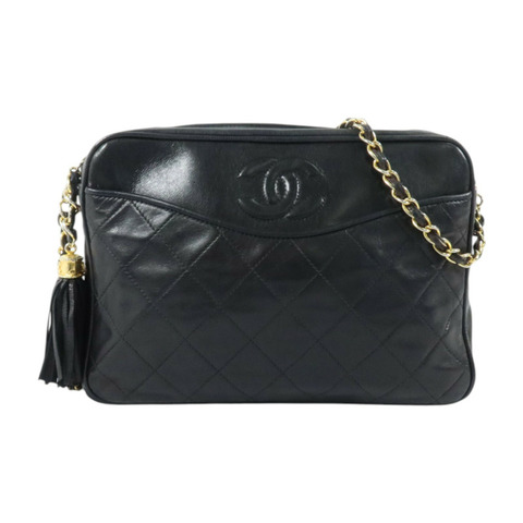 CHANEL 羊皮皮革Vintage金扣鏈帶肩背袋