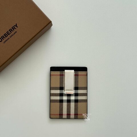 99新🆕 Burberry 博柏利 格紋卡夾