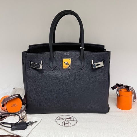 Hermès 愛馬仕 Birkin30 黑銀