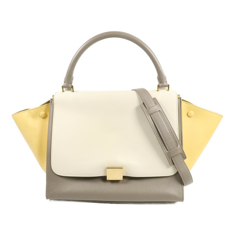 CELINE 牛皮皮革Trapeze Medium手挽肩背兩用袋