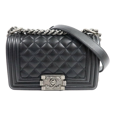 CHANEL 牛皮皮革Boy 20鏈帶肩背袋
