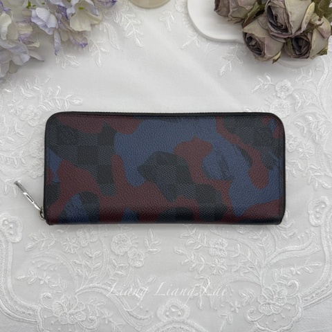 LOUIS VUITTON LV Damier Graphite 迷彩印花拉鍊長夾