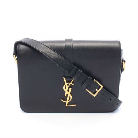 SAINT LAURENT PARIS Universite 肩背包 357403 黑色皮革 二手 女士
