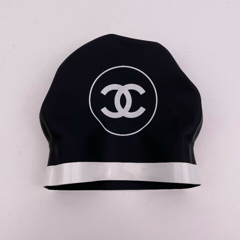 Chanel 黑白字母硅胶泳帽
