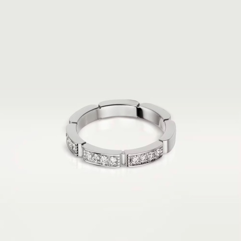 Cartier MAILLON PANTHÈRE 18K 白金 美洲豹戒指| 半鋪鑲鑽石丨47號丨2026年購入