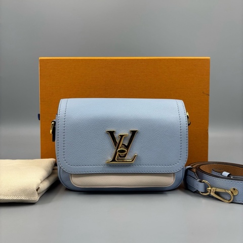 Louis Vuitton LV 路易威登 Lockme Tender 拼色小號郵差包 鏈條遺失 尺寸19*14