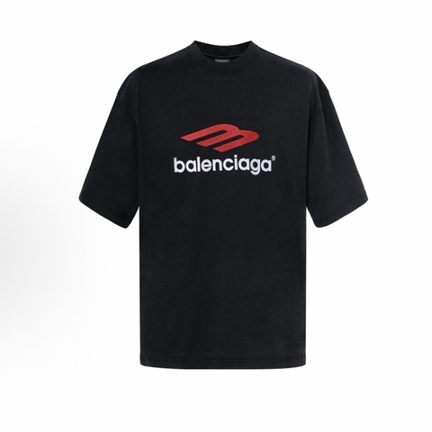 絕版Balenciaga巴黎世家 3B Sports Icon Logo印花圆领短袖 T恤 宽松版型 男款 黑色