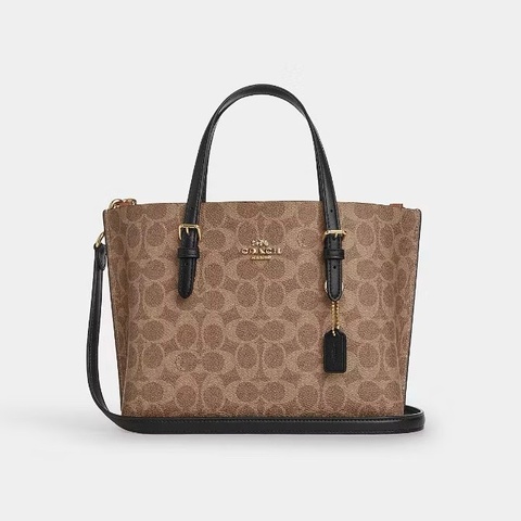 【COACH蔻馳】MOLLIE 25號經典老花托特包CV965 手提包 斜背包 單肩包 通勤