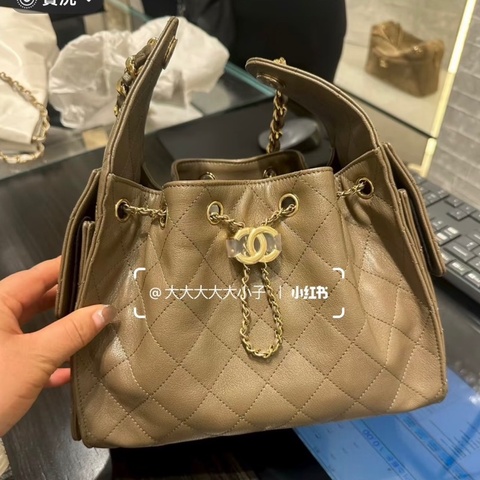 #全新全配🈶購證 #荔枝皮 香奈兒25bag小號 焦糖奶茶色
