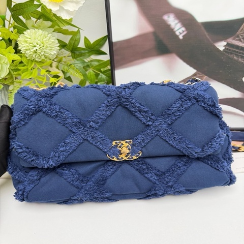 香奈兒Chanel CHANEL19bag手袋 中號 丹寧牛仔 閒置新